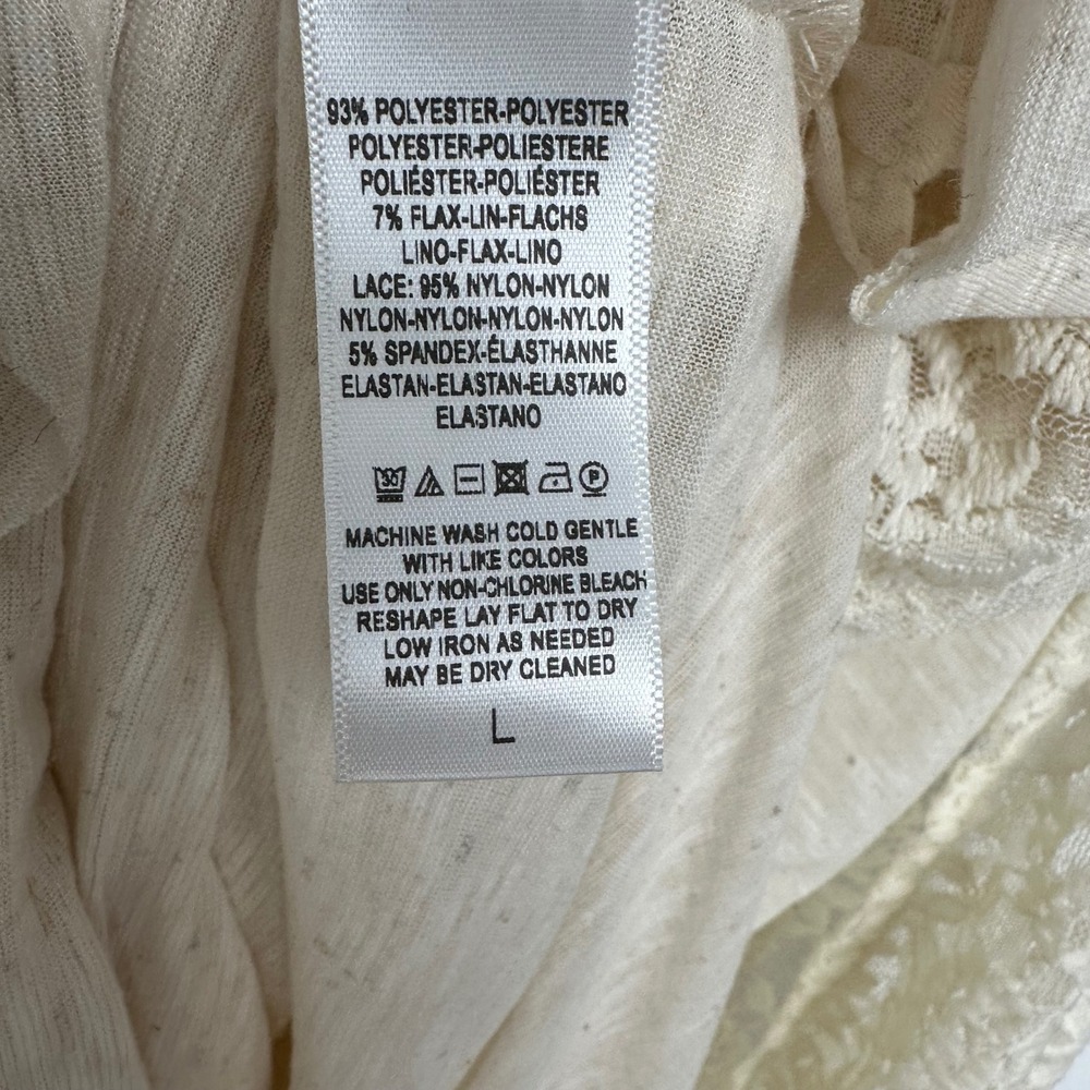 NWT Free People Olympia Lace Maxi Dress‎ Ivory White L - Picture 11 of 13